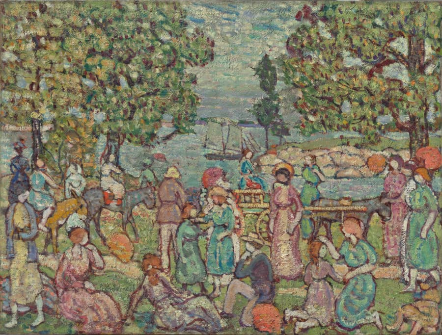 On the Beach, No. 3 — Maurice Prendergast